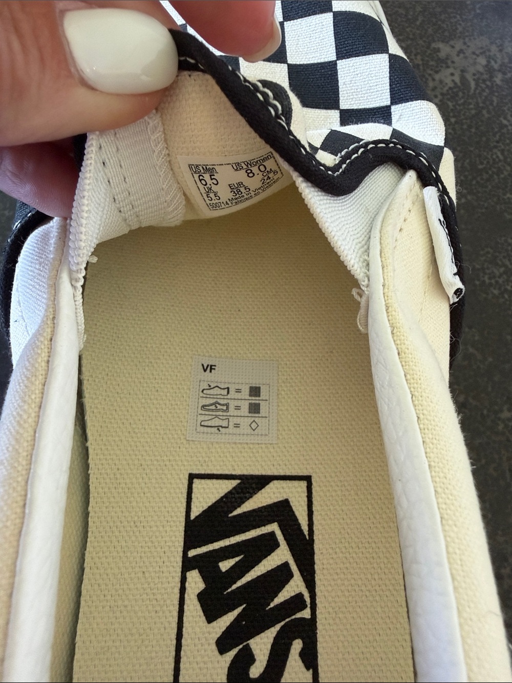 Vans Checkerboard Slip-On Sneakers - Black & White - Picture 2 of 4
